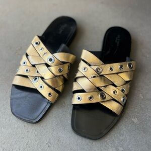 Rag & bone gold Hartley sandals size 38.5
